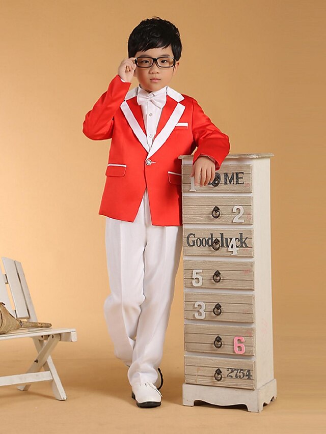  White Cotton Ring Bearer Suit - Six-piece Suit Includes  Jacket / Waist cummerbund / Vest