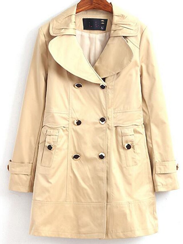  Women's Daily Casual Trench Coat