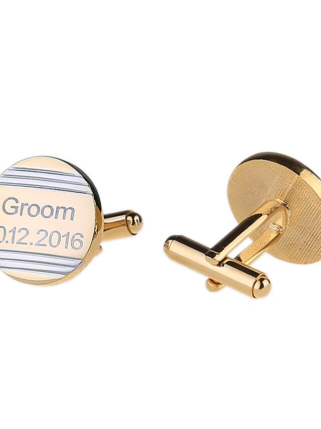  Zinc Alloy Cufflinks & Tie Clips Groom Groomsman Ring Bearer Wedding Anniversary Birthday Congratulations Graduation Thank You Business