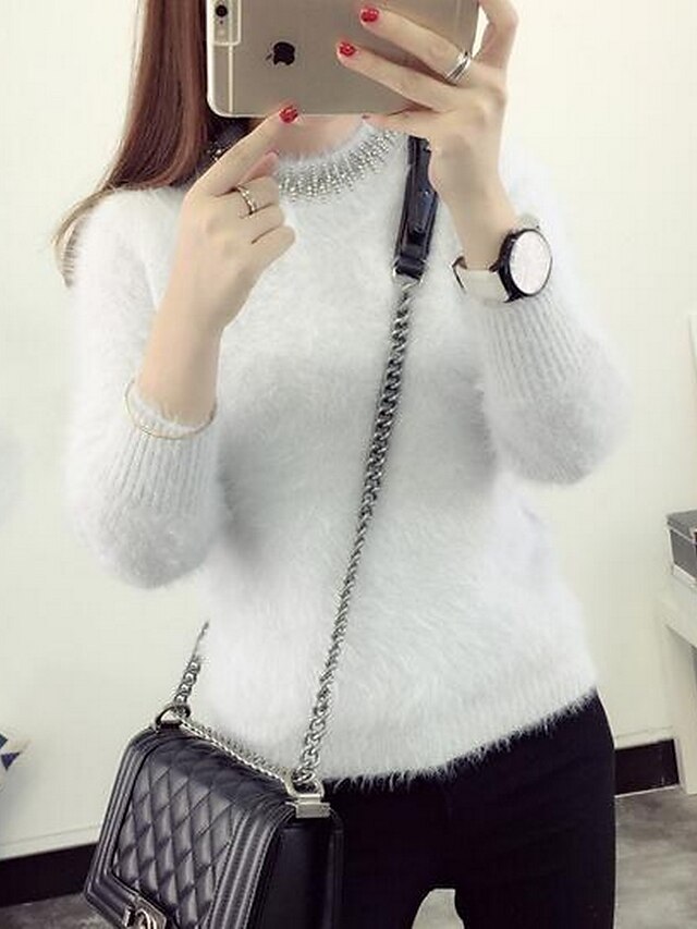  Women's Going out Daily Cute Regular Pullover