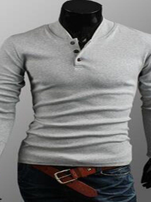  Men's Sports Long Sleeve Sweatshirt - Solid Colored