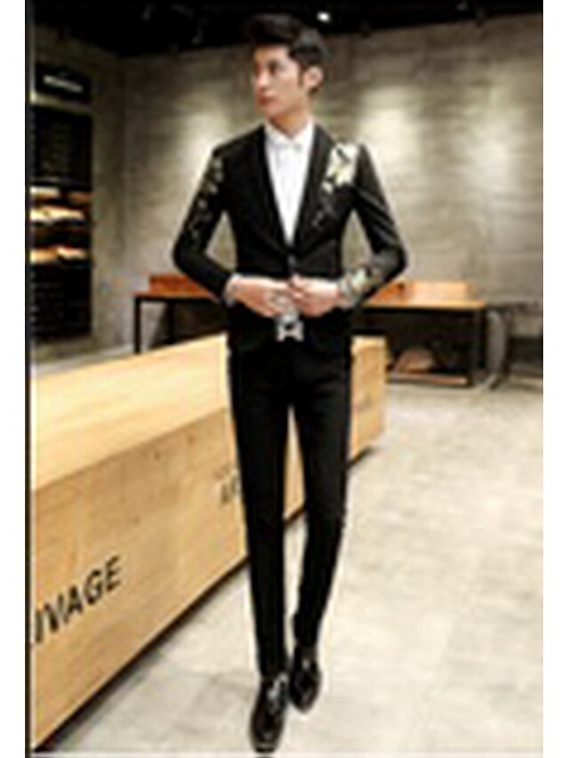  Men's Going out Casual/Daily Party Casual Spring Fall Blazer