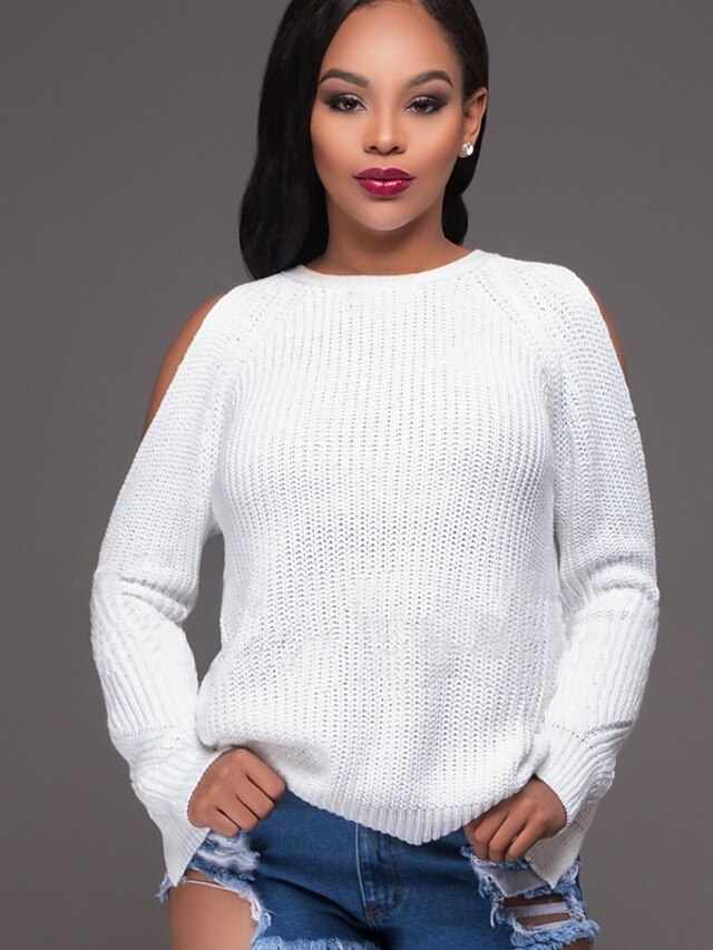  Women's Daily Club Sexy Casual Regular Pullover