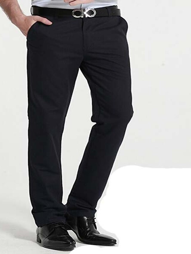  Men's Chinoiserie Cotton Loose / Chinos / Business Pants - Solid Colored / Work