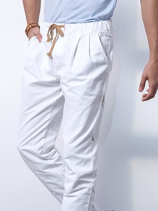  Herren Übergrössen Gerade Jeans Hose-Lässig/Alltäglich Vintage einfarbig Pailletten Mittlere Hüfthöhe Knopf Baumwolle Micro-elastisch