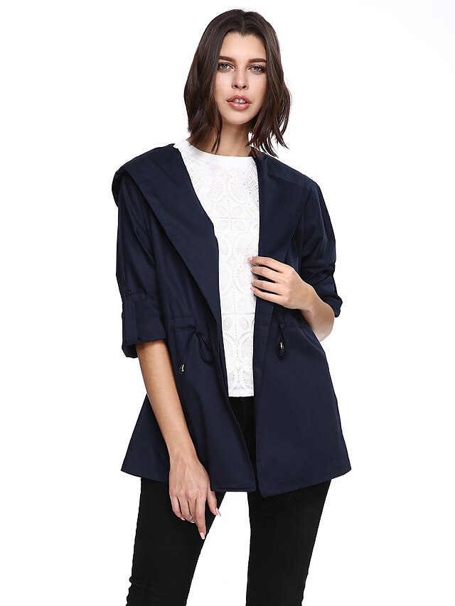  Damen-Solide Grundlegend Übergrössen Mantel