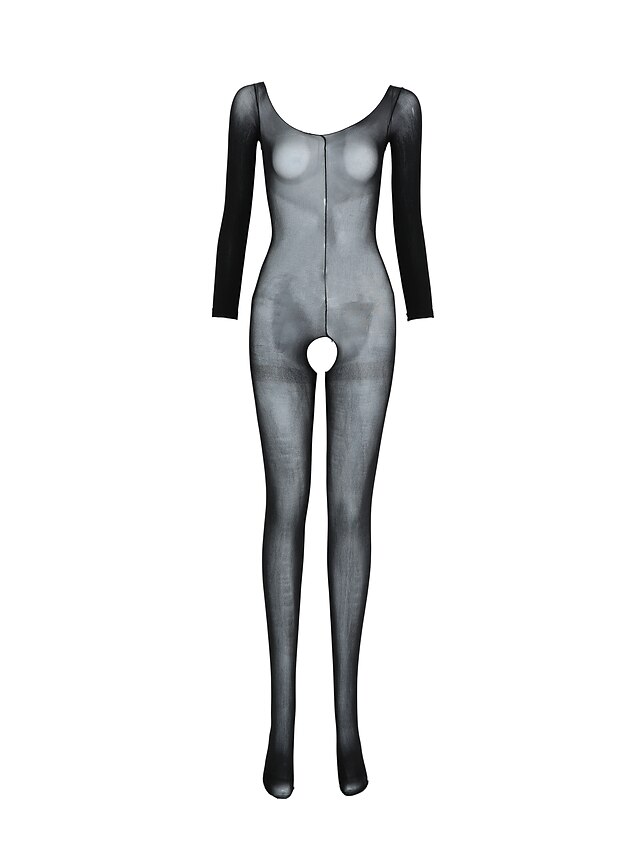  Damen Dessous mit Strumpfband / Dessous / Roben Nachtwäsche Solide Schwarz Beige Einheitsgröße / Besonders sexy / Anzüge