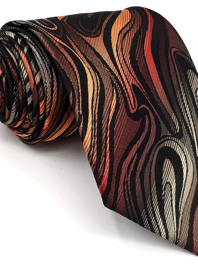  ربطة العنق هندسي / ألوان متناوبة / خملة الجاكوارد رجالي - أساسي حفلة / عمل / أساسي