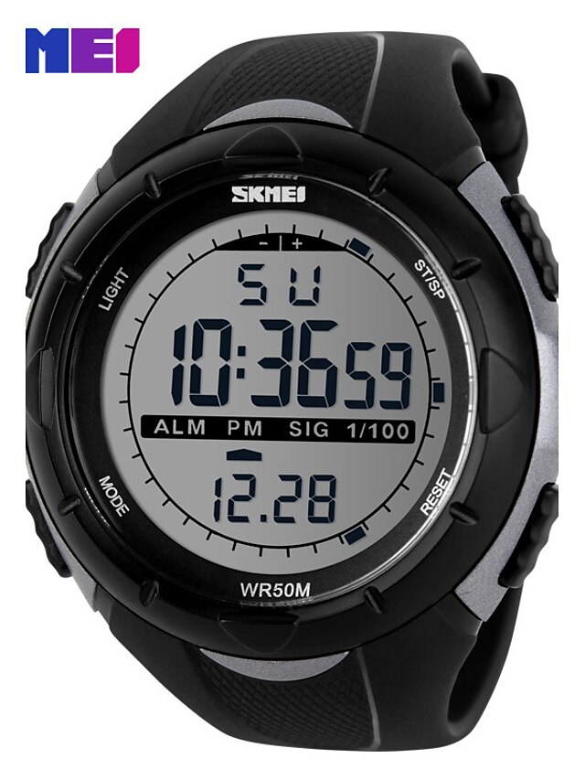  Men's Sport Watch Fashion Watch Wrist Watch Quartz Digital Silicone Multi-Colored 30 m Hot Sale Digital Casual - Black / Gray Green Black