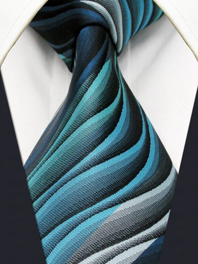  Men's Party / Work Necktie - Geometric / Color Block / Jacquard Basic