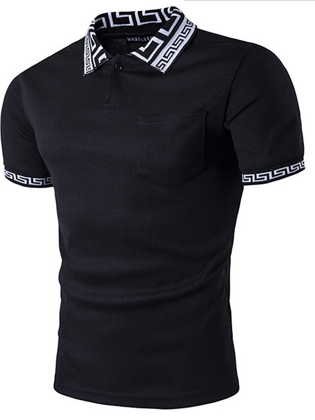  Golf Shirt Tennis Shirt  Solid Colored Short Sleeve Daily Tops Basic Shirt Collar White Black / Sports