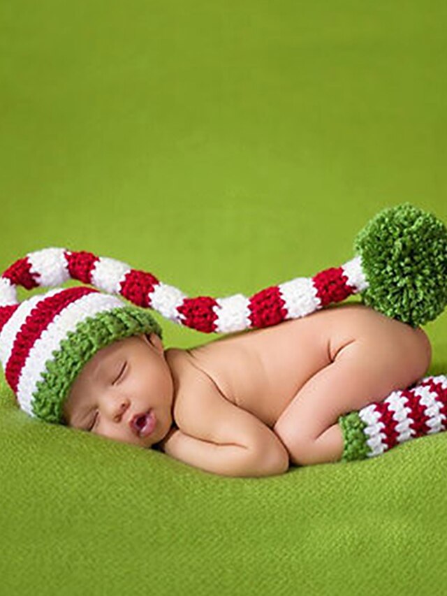  Nou născut Băieți / Fete Îmbrăcăminte tricotată / Bumbac Seturi de Eșarfe, Căciuli & Băști Roșu-aprins Mărime unică / Cordeluțe