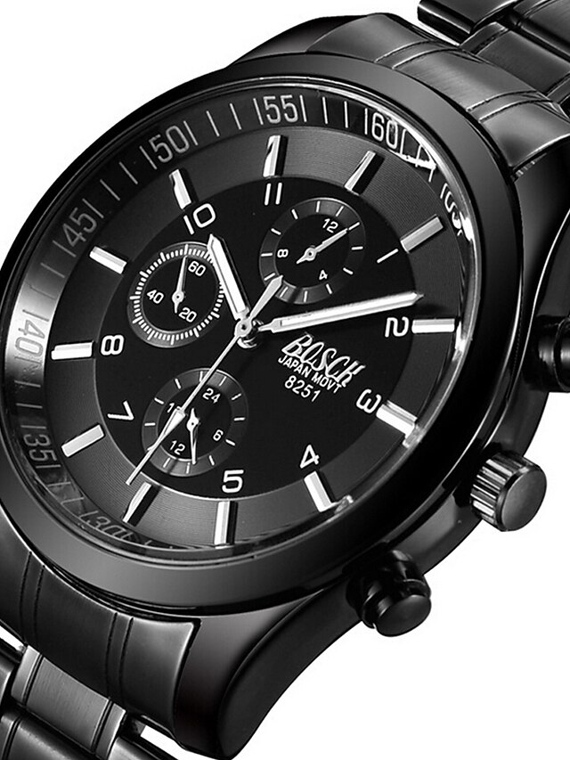  BOSCK Homme Montre Militaire Montre Analogique Quartz Charme Lumineux Noctilumineux Frais / Deux ans / Acier Inoxydable / Acier Inoxydable