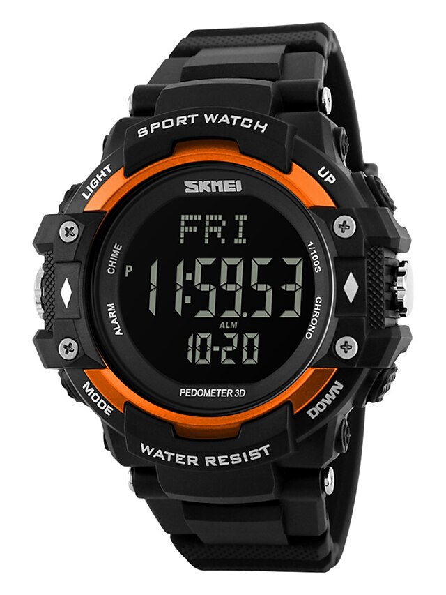  Men's Women's Sport Watch Wrist Watch Digital Watch Digital Rubber Black 30 m Water Resistant / Waterproof Heart Rate Monitor Alarm Digital Luxury - Silver Orange Blue / Calendar / date / day / LCD
