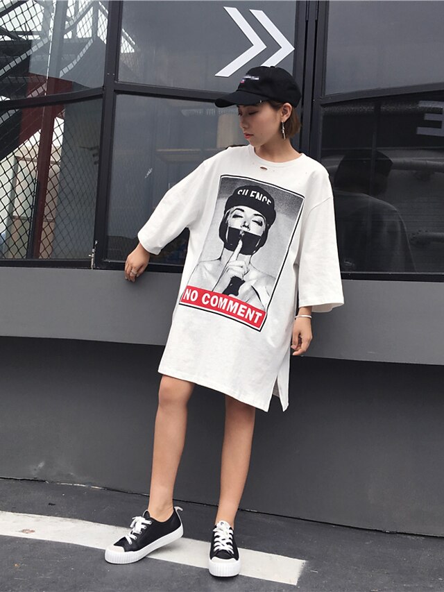  Mujer Clásico / Moderno Estilo moderno Camiseta Otros / Verano