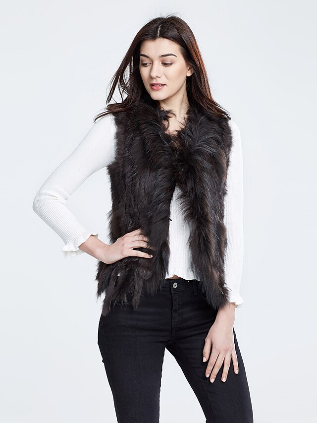  Women's Fur Coat Teddy Coat Sherpa jacket Fleece Jacket Winter Coat Jacket Sleeveless Solid Colored Wine White Black