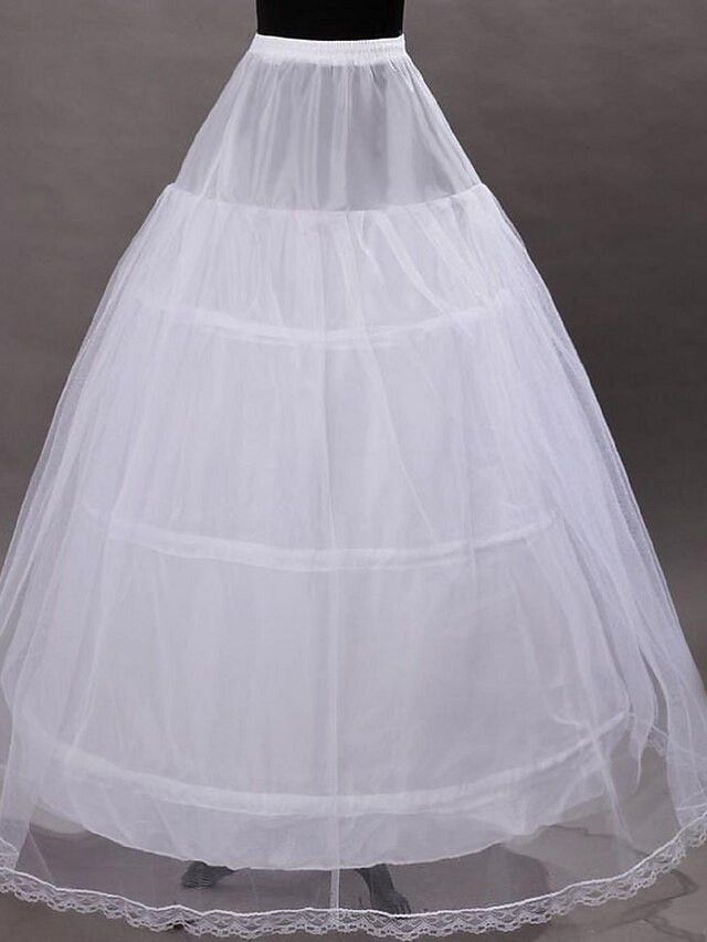  Wedding / Special Occasion Slips Tulle / Polyester Tea-Length A-Line Slip / Ball Gown Slip with