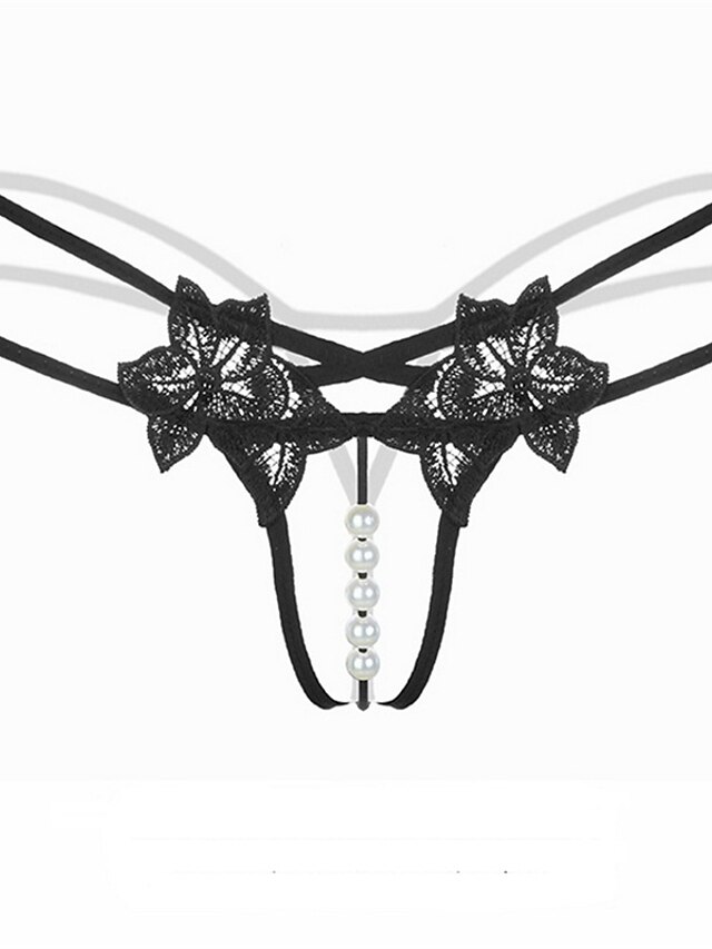  Femme Perlé Sexy strings & Tangas Broderie Taille médiale Rose Claire Rouge Vert Taille unique