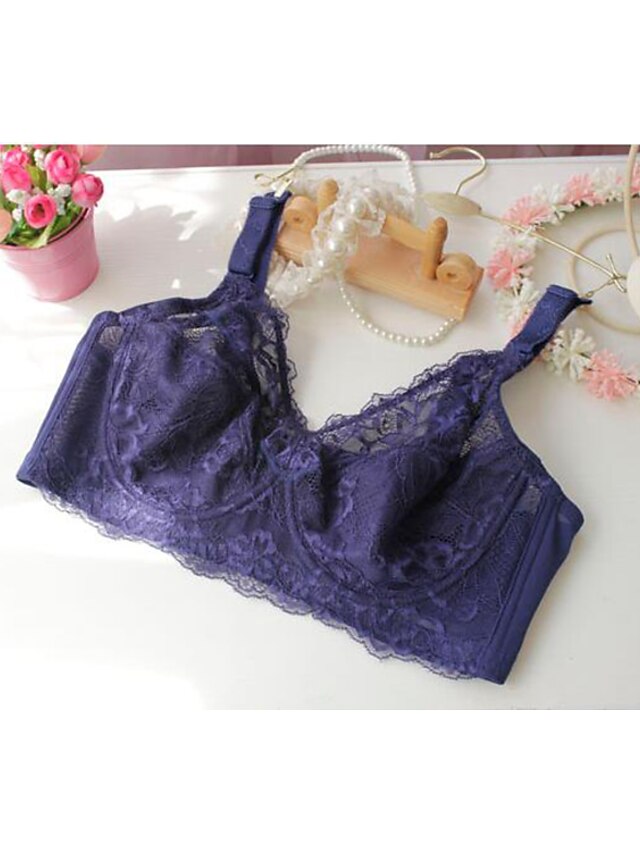 Full Coverage Bras,Underwire Bra Detachable Straps Mesh 2023 - US $19.49