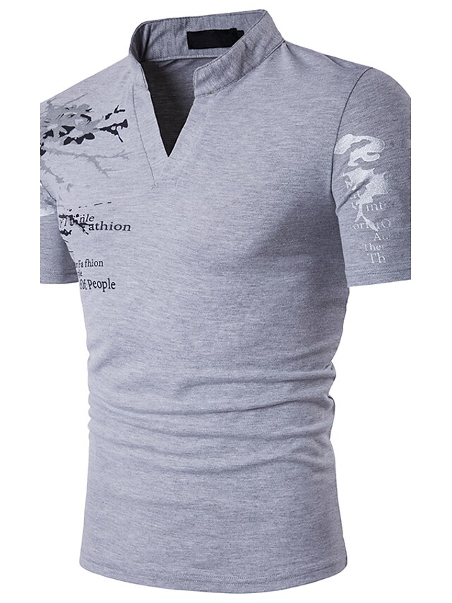  Hombre Camiseta de tenis POLO Camiseta de golf Graphic Cuello Escote Chino Negro Blanco Rojo Gris Diario Noche Manga Corta Estampado Ropa Algodón Activo