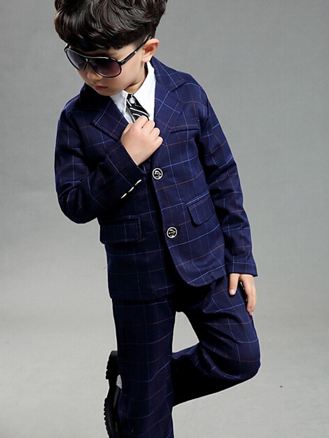  Boys 3D Geometric Clothing Set Spring Cotton Formal Going out Casual Daily