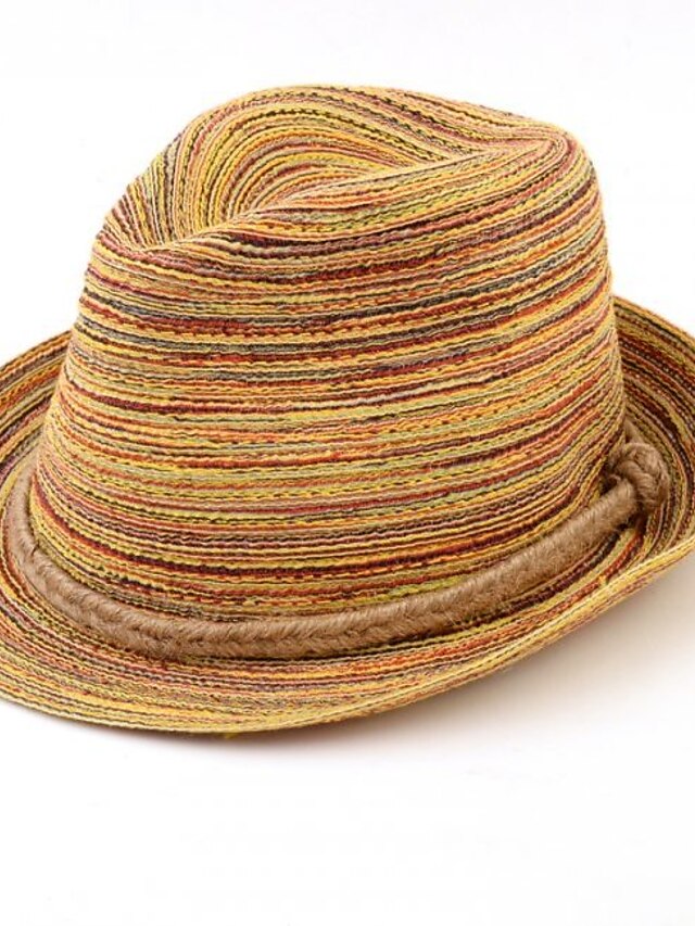  Women's Vintage Casual Straw Hat - Patchwork