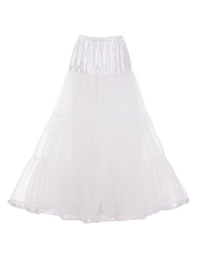  Casamento / Festa / Noite Anáguas Náilon Chinês / Organza / Tule Comprido / Midi Slip de Baile / Clássico com Tingido