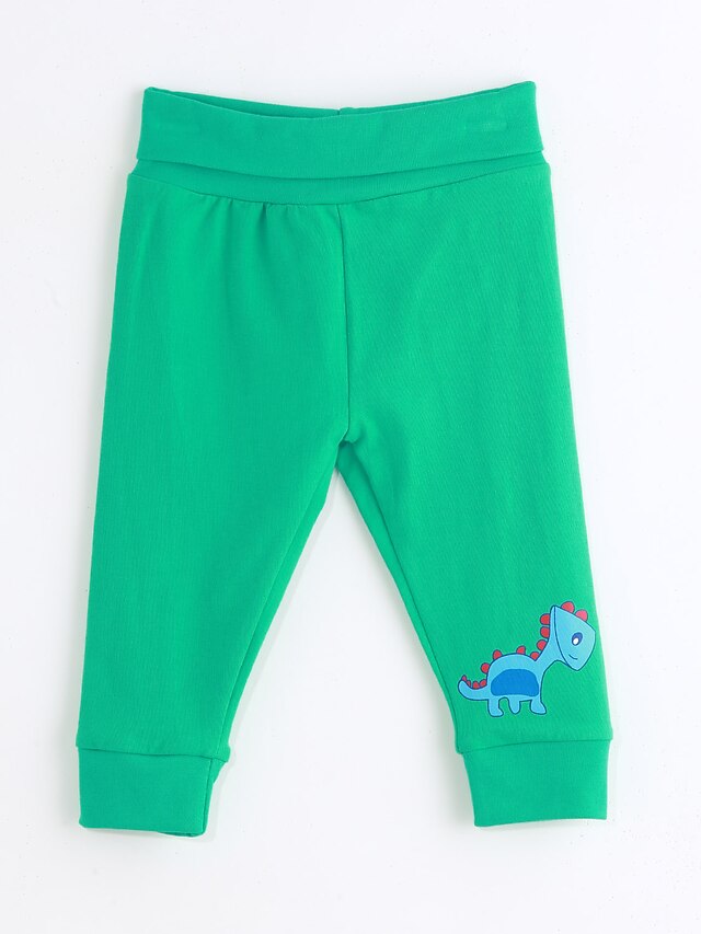  Dítě Unisex Denní Jednobarevné Bavlna Kalhoty Trávová zelená