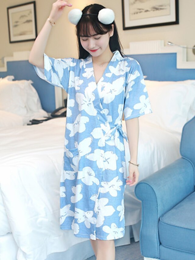  Pentru femei Pijamale, Mediu Altele Roz Îmbujorat Albastru Deschis