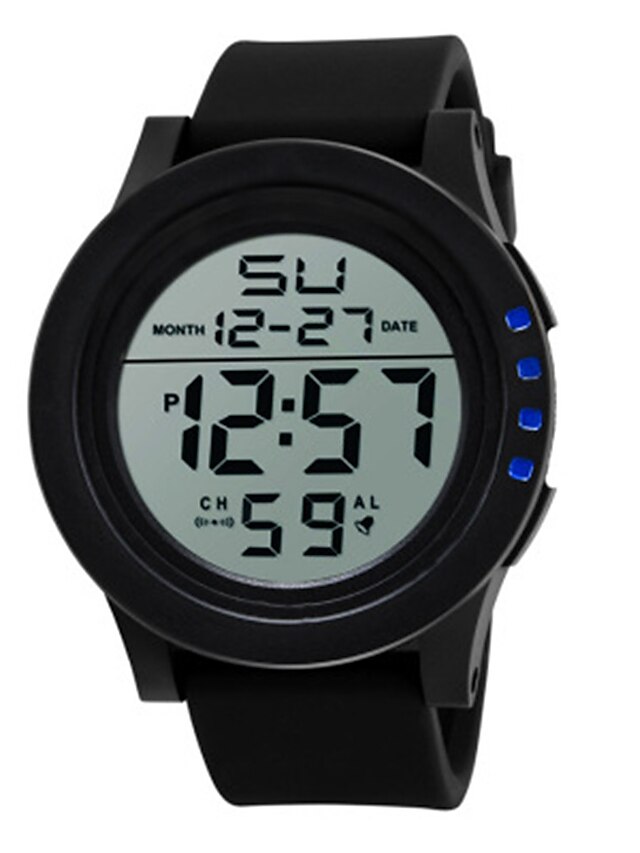  Homens Relógio Esportivo Relogio digital Digital Silicone Preta 30 m Relógio Casual Legal Digital Preto Verde Azul