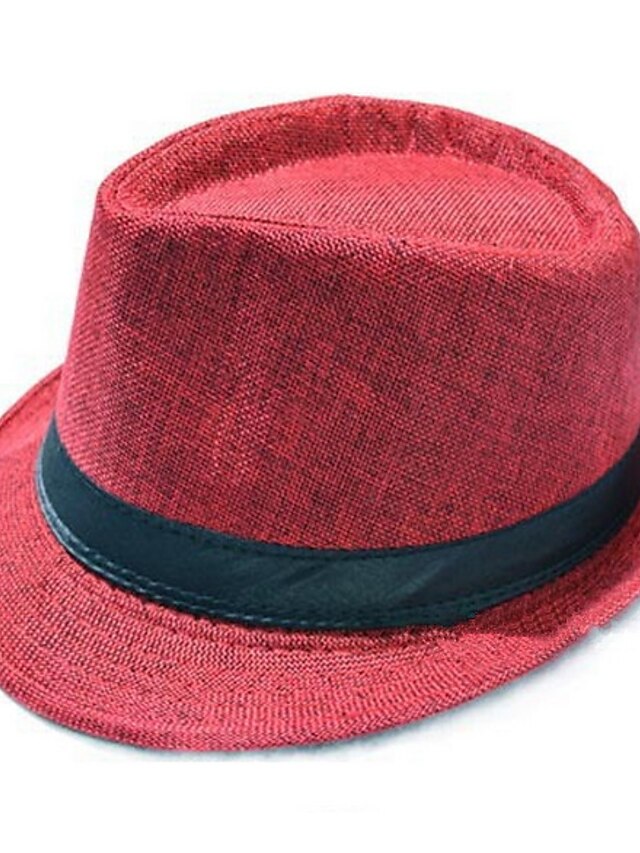  Unisex Vintage / Party / Work Straw Hat / Sun Hat - Patchwork / Cute