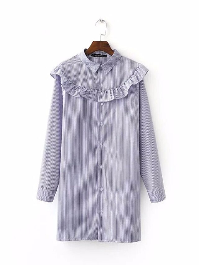  Women's Casual Shirt - Striped Square Neck
