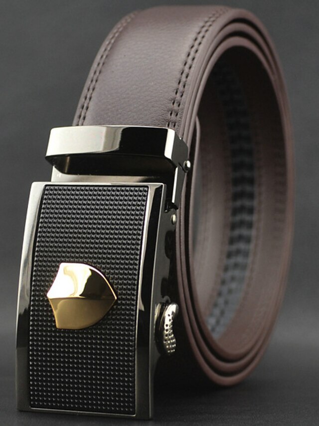  Men's Work Casual Leather Alloy Waist Belt - Solid, Classic Others Fashion