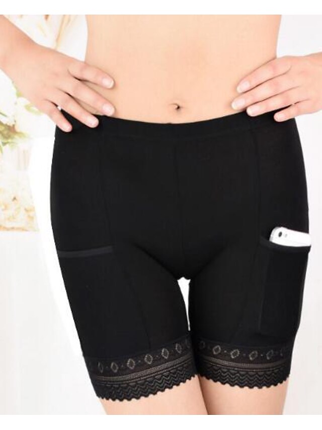  Women's Solid Shorties & Boyshorts Panties White Black Beige