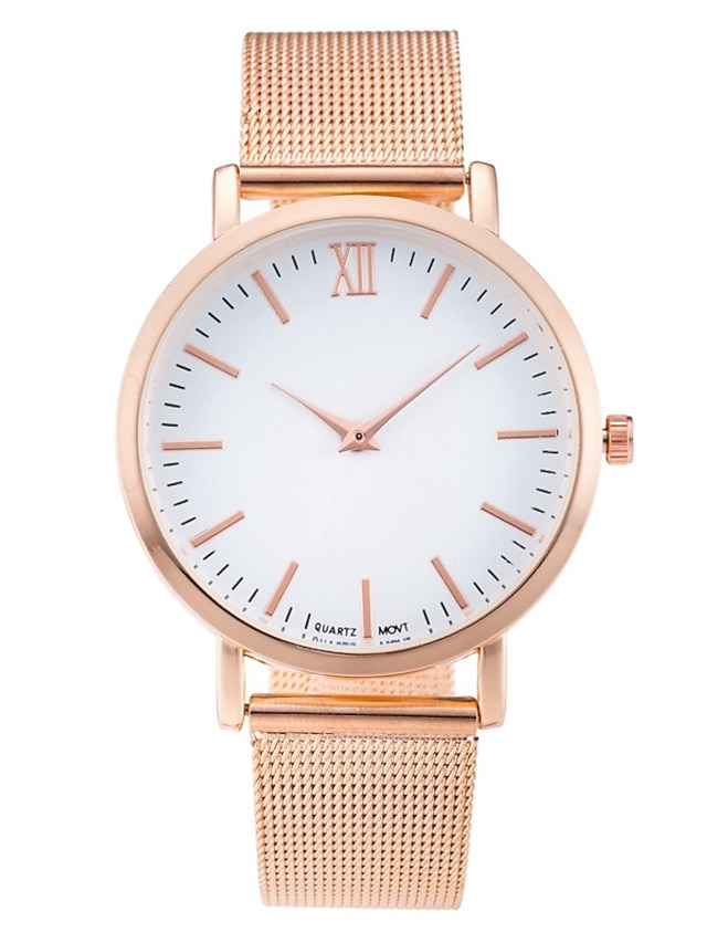  นาฬิกาควอตส์ สำหรับ ผู้หญิง ระบบอนาล็อก นาฬิกาอิเล็กทรอนิกส์ (Quartz) ที่เรียบง่าย ไม่เป็นทางการ โลหะผสม สแตนเลส / หนึ่งปี / 377