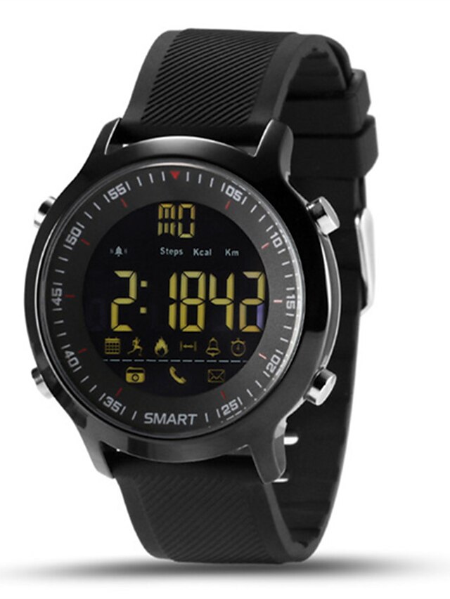  Men's Smartwatch Digital Watch Digital Charm Water Resistant / Waterproof Digital Black Orange Green / Silicone / Two Years / Heart Rate Monitor / Calendar / date / day / Chronograph