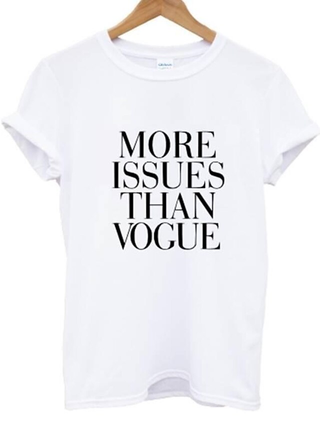  Women's Cotton T-shirt - Letter