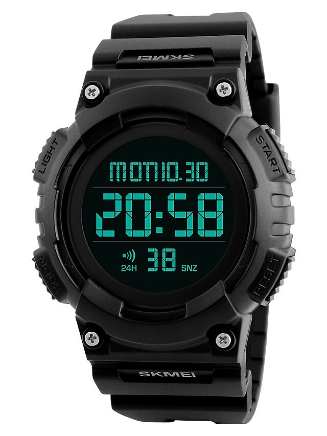  SKMEI Homens Relógio Esportivo Relógio Militar Digital Digital Moda Impermeável Alarme Calendário / Couro PU Acolchoado / Japanês