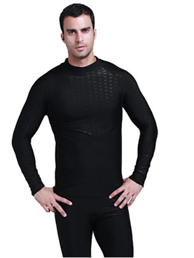  SBART Men's Diving Rash Guard Elastane Swimwear Sun Shirt Top UV Sun Protection Long Sleeve Swimming Diving Surfing Fashion Spring Summer Fall / Stretchy / Beach