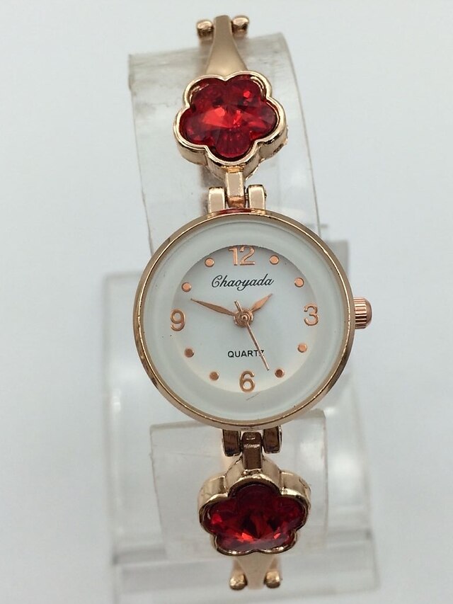  Dames Modieus horloge Armbandhorloge Kwarts Legering Band Glitter Vrijetijdsschoenen Goud Rose