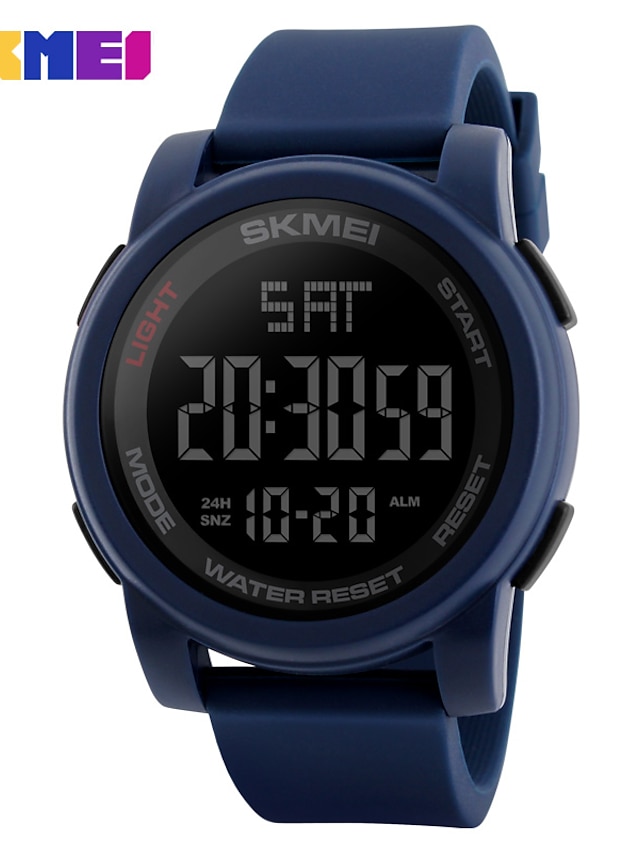  SKMEI Муж. Спортивные часы электронные часы Цифровой PU Группа Черный Синий Зеленый