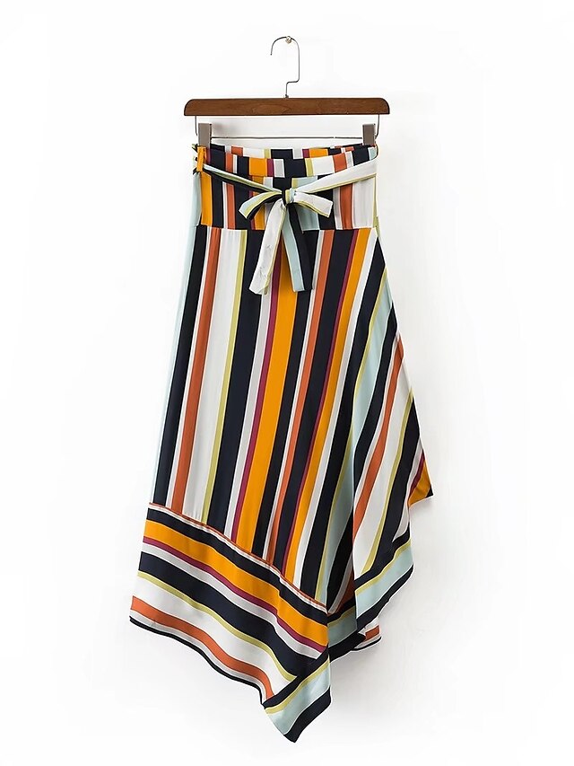  Women's Beach Going out Daily Holiday Asymmetrical Skirts