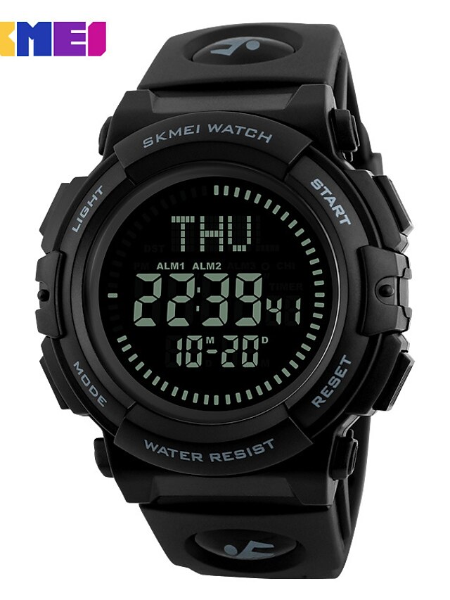  Bărbați Ceas Sport Uita-te inteligent Ceas de Mână Digital Silicon Multicolor 50 m Calendar Cool Mare Dial Piloane de Menținut Carnea Charm Casual Modă Ceas Elegant - Albastru Negru