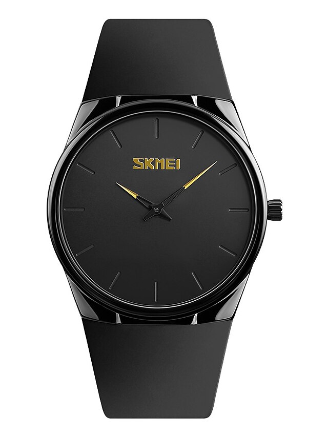  SKMEI Men's Wrist Watch Japanese Quartz Quilted PU Leather Black 30 m Water Resistant / Waterproof Cool Analog Classic Minimalist Dress Watch - Black Blue Golden Two Years Battery Life / Maxell626