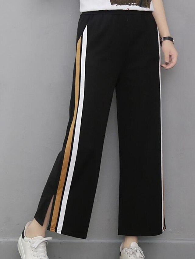  Women's Casual Loose Wide Leg / Relaxed Pants - Solid Colored