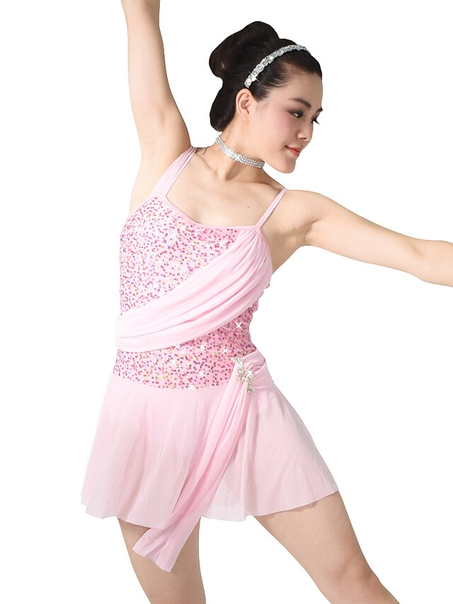  Ballet Sequin Ruffles Women's Training Sleeveless Natural Spandex Sequined / Performance / Ballroom