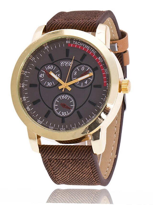  Herrn Einzigartige kreative Uhr Armbanduhr Militäruhr Modeuhr Sportuhr Armbanduhren für den Alltag Chinesisch Quartz PU Stoff Band Retro