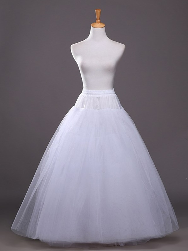  Wedding / Party / Evening / Party & Evening Slips Taffeta / Tulle / Polyester Floor-length A-Line Slip / Ball Gown Slip / Classic & Timeless with