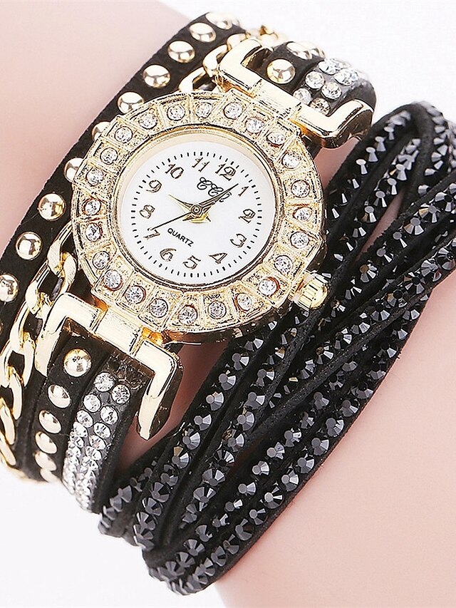  Moda novedosa, pulsera de diamantes de imitación de cristal para mujer, relojes de pulsera de cuarzo de lujo para mujer, reloj de cuarzo analógico de lujo informal para mujer