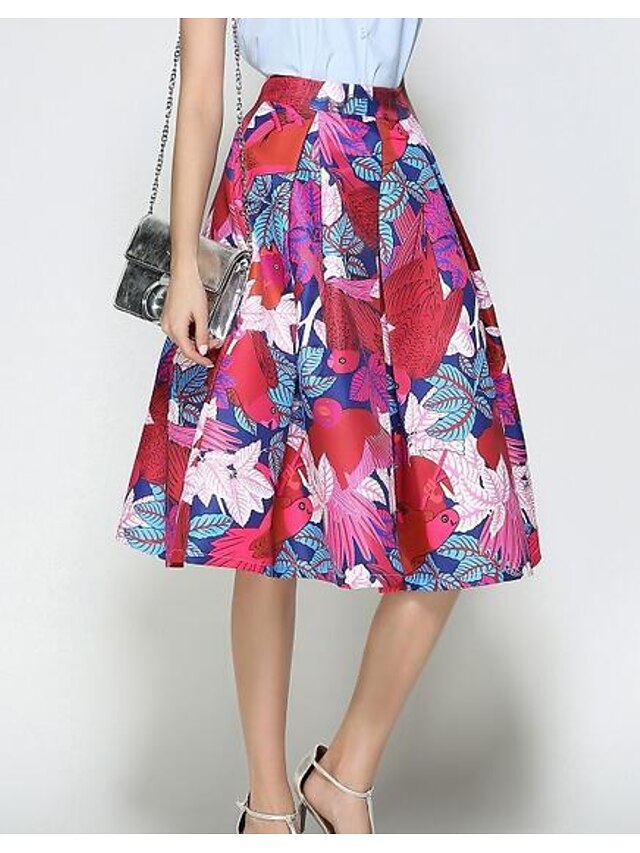  Women's Going out Vintage A Line Skirts - Floral Print / Summer